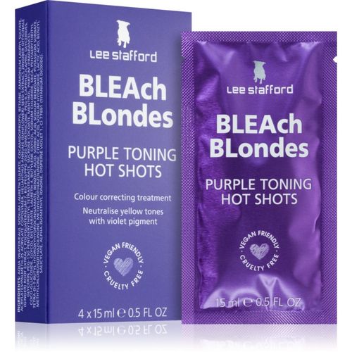 Bleach Blondes Purple Toning Hot Shots cuidado del cabello neutralizante para tonos amarillos 4x15 ml - Lee Stafford - Modalova