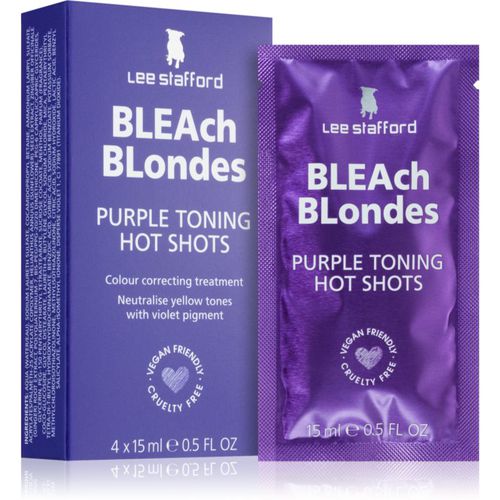 Bleach Blondes Purple Toning Hot Shots trattamento neutralizzante per toni gialli 4x15 ml - Lee Stafford - Modalova