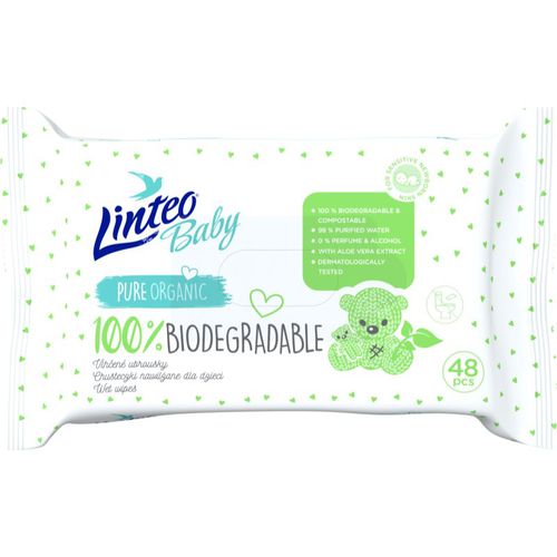 Baby 100% Biodegradable salviette umidificate per bambini 48 pz - Linteo - Modalova