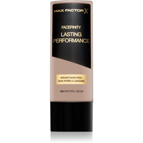 Facefinity Lasting Performance fondotinta liquido per un effetto lunga durata colore 106 Natural Beige 35 ml - Max Factor - Modalova