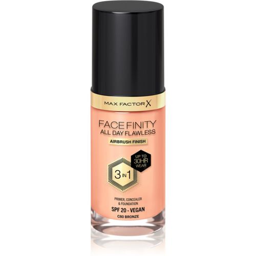 Facefinity All Day Flawless langanhaltende Make-up Foundation SPF 20 Farbton 80 Bronze/ C80 Bronze 30 ml - Max Factor - Modalova