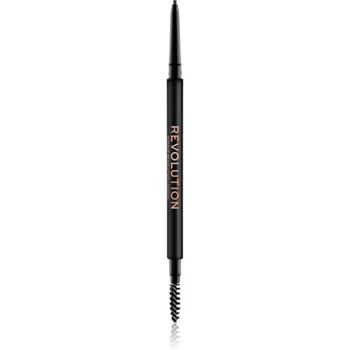 Precise Brow Pencil matita di precisione per sopracciglia con spazzolino colore Dark Brown 0.05 g - Makeup Revolution - Modalova