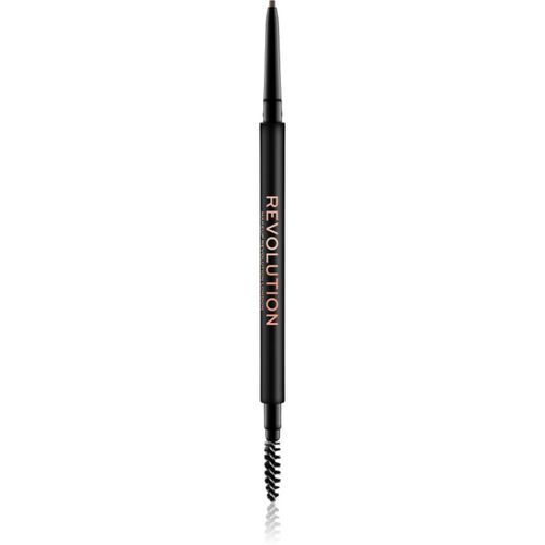 Precise Brow Pencil matita di precisione per sopracciglia con spazzolino colore Brown 0.05 g - Makeup Revolution - Modalova