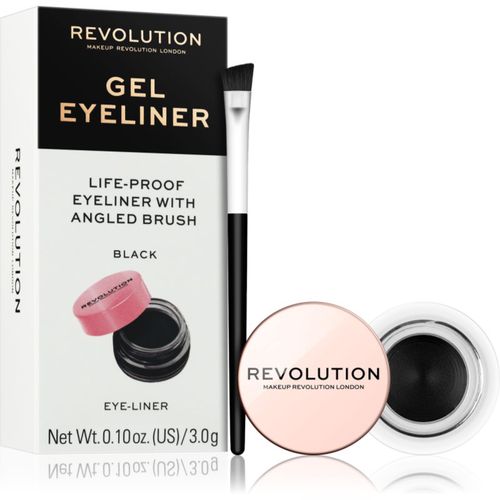 Gel Eyeliner Pot delineador de ojos en gel con pincel tono Black 3 g - Makeup Revolution - Modalova