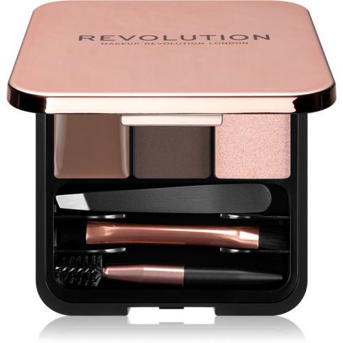 Brow Sculpt Kit kit para unas cejas perfectas tono Dark 2.2 g - Makeup Revolution - Modalova