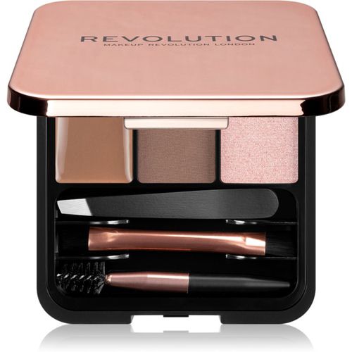 Brow Sculpt Kit kit para unas cejas perfectas tono Brown 2.2 g - Makeup Revolution - Modalova