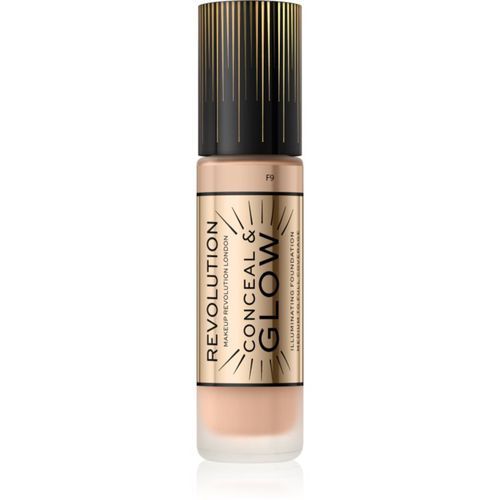 Conceal & Glow fondotinta illuminante per un look naturale colore F9 23 ml - Makeup Revolution - Modalova