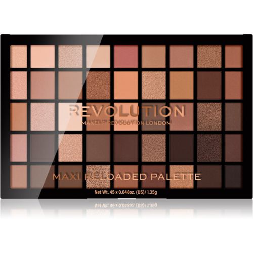 Maxi Reloaded Palette paleta de sombras de ojos en polvo tono Ultimate Nudes 45x1.35 g - Makeup Revolution - Modalova