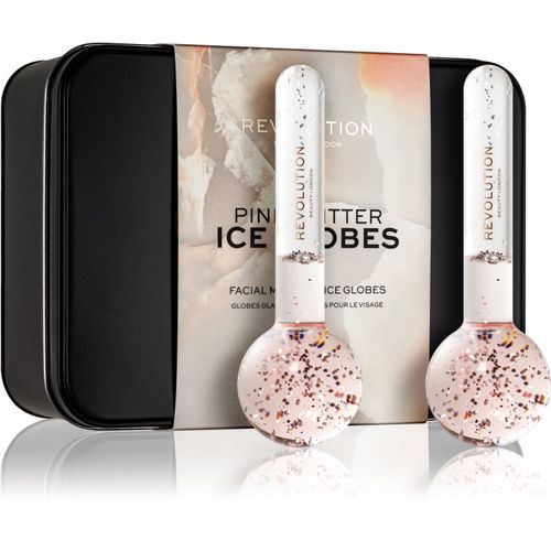 Ice Globes Pink Glitter accesorio para masaje para el rostro 2 ud - Makeup Revolution - Modalova