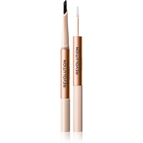 Fluffy Brow Filter Duo lápiz para cejas doble para dar fijación y forma tono Ash Brown 0.12 g - Makeup Revolution - Modalova