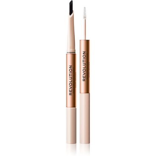 Fluffy Brow Filter Duo matita per sopracciglia a doppia punta per fissare e modellare colore Dark Brown 0.12 g - Makeup Revolution - Modalova