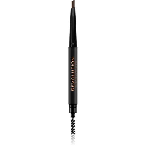 Duo Brow Definer pincel de precisión para cejas tono Medium Brown 0,25 g - Makeup Revolution - Modalova