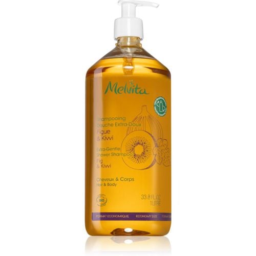 Extra-Gentle Shower Shampoo champú de ducha para cabello y cuerpo Fig & Kiwi 1000 ml - Melvita - Modalova