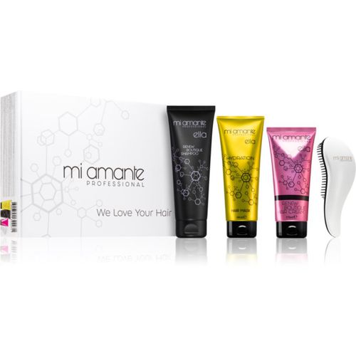 Glamour Keratin Set confezione regalo per capelli brillanti e morbidi 4 pz - Mi Amante Professional - Modalova