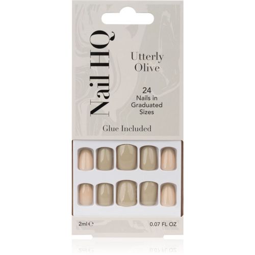 Square uñas postizas Utterly Olive 24 ud - Nail HQ - Modalova