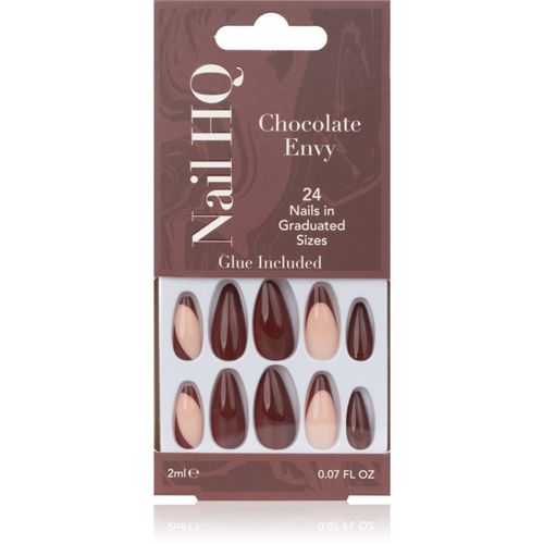 Almond uñas postizas Chocolate Envy 24 ud - Nail HQ - Modalova