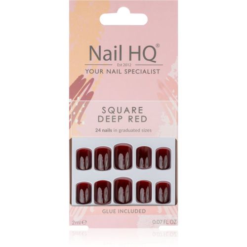 Square künstliche Fingernägel Deep Red 24 St - Nail HQ - Modalova