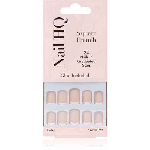 Square French uñas postizas 24 ud - Nail HQ - Modalova