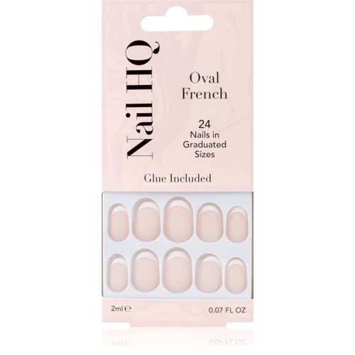 Oval French uñas postizas 24 ud - Nail HQ - Modalova