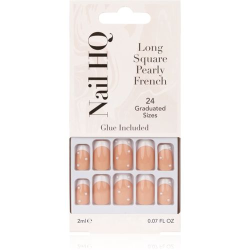 Long Square künstliche Fingernägel Pearly French 24 St - Nail HQ - Modalova