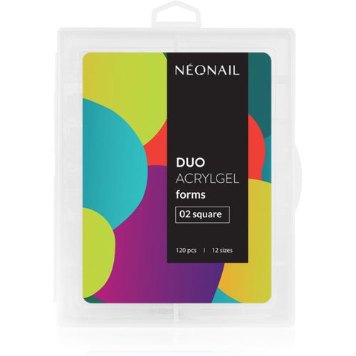 Duo Acrylgel Forms Stencil per le unghie tipo 02 Square 120 pz - NeoNail - Modalova