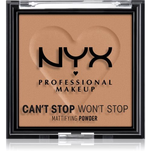 Can't Stop Won't Stop Mattifying Powder cipria opacizzante colore 07 Caramel 6 g - NYX Professional Makeup - Modalova