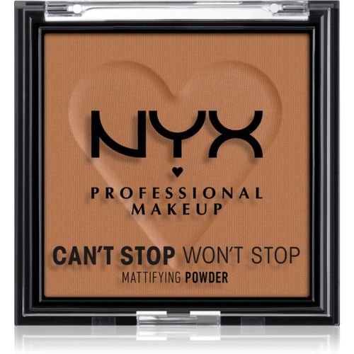 Can't Stop Won't Stop Mattifying Powder cipria opacizzante colore 08 Mocha 6 g - NYX Professional Makeup - Modalova