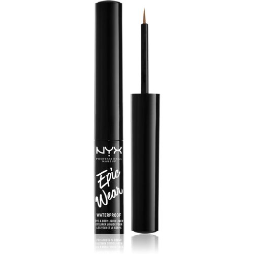 Epic Wear Metallic Liquid Liner eyeliner gel lunga tenuta colore 04 - Brown Metal 3,5 ml - NYX Professional Makeup - Modalova