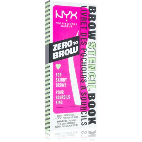 Zero To Brow Stencil Book plantillas de cejas 01 Thin 4 ud - NYX Professional Makeup - Modalova