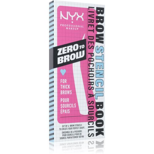 Zero To Brow Stencil Book Stencil per sopracciglia 02 Thick 4 pz - NYX Professional Makeup - Modalova