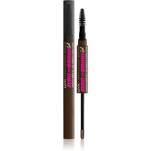 Zero To Brow Gel gel per le sopracciglia con applicatore colore 07 Espresso 2 ml - NYX Professional Makeup - Modalova