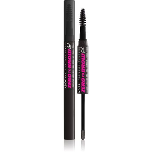 Zero To Brow Gel gel per le sopracciglia con applicatore colore 08 Black 2 ml - NYX Professional Makeup - Modalova