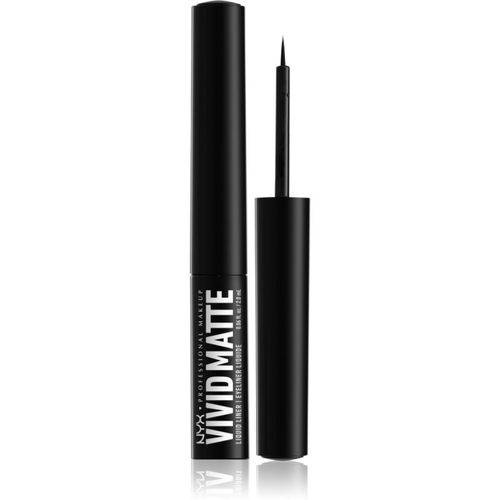 Vivid Matte delineador líquido con efecto mate tono Black 4 ml - NYX Professional Makeup - Modalova