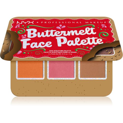 Holiday Buttermelt paleta para el rostro tono Light/Medium 3x4 g - NYX Professional Makeup - Modalova