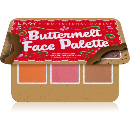 Holiday Buttermelt palette per il viso colore Light/Medium 3x4 g - NYX Professional Makeup - Modalova