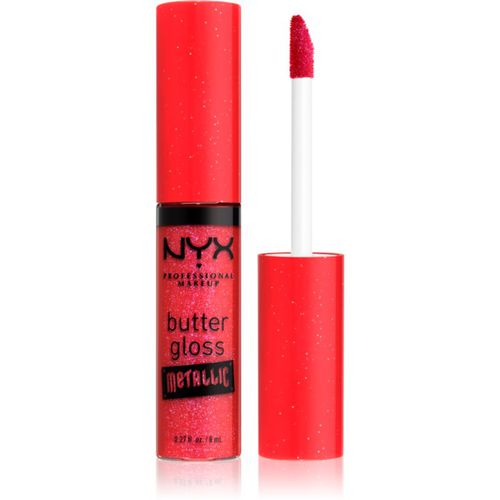 Butter Gloss Metallic Brillo de labios con efecto metálico tono 09 Blood 8 ml - NYX Professional Makeup - Modalova