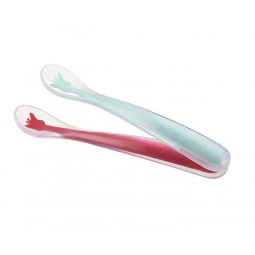 Vulli Silicone Spoons cucchiaino per bambini Red/ Blue 4m+ 2 pz - Sophie La Girafe - Modalova