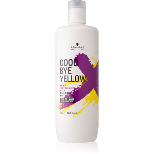 Goodbye Yellow champú para neutralizar el tono amarillo para cabello teñido y con mechas 1000 ml - Schwarzkopf Professional - Modalova