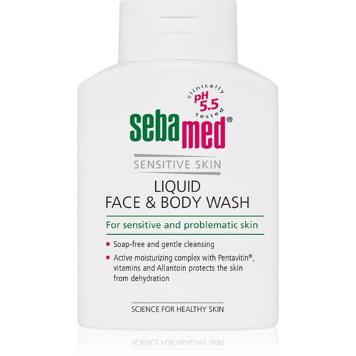 Wash emulsión limpiadora suave para rostro y cuerpo para pieles sensibles 200 ml - Sebamed - Modalova