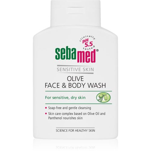 Wash emulsión limpiadora suave para rostro y cuerpo con aceite de oliva 200 ml - Sebamed - Modalova