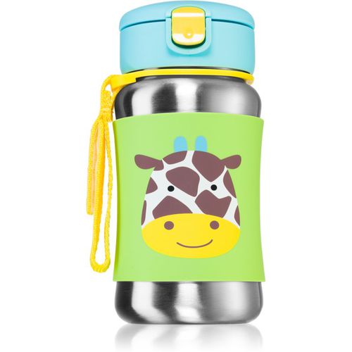 Zoo Straw Bottle botella de acero inoxidable para agua con pajita Giraffe 12 m+ 350 ml - Skip Hop - Modalova