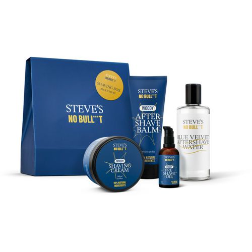 No Bull***t Shaving Box Blue Velvet confezione regalo (per rasatura) per uomo - Steve's - Modalova