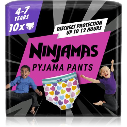 Ninjamas Pyjama Pants pañales-braguita de pijama 17-30 kg Hearts 10 ud - Pampers - Modalova