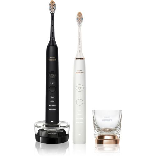 Sonicare 9000 DiamondClean HX9914/69 spazzolino sonico elettrico. 2 corpi 2 pz - Philips - Modalova