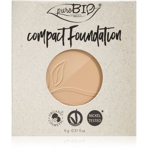 Compact Foundation maquillaje compacto en polvo recarga SPF 10 tono 02 9 g - puroBIO Cosmetics - Modalova