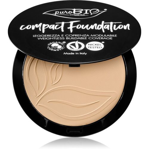 Compact Foundation maquillaje compacto en polvo SPF 10 tono 01 9 g - puroBIO Cosmetics - Modalova