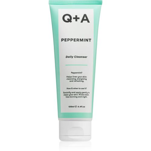 Peppermint feuchtigkeitsspendendes Reinigungsgel mit Pfefferminz 125 ml - Q+A - Modalova