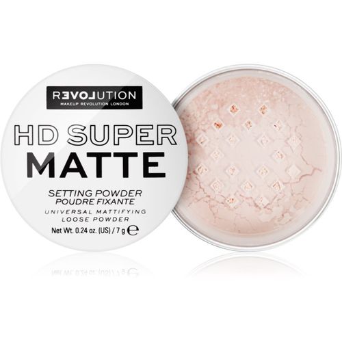 HD Super Matte polvos fijadores transparentes con efecto mate tono Transparent 7 g - Revolution Relove - Modalova