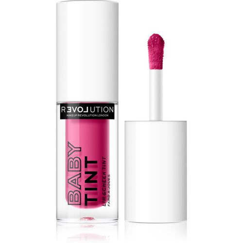 Baby Tint blush liquido e lucidalabbra colore Fuchsia 1,4 ml - Revolution Relove - Modalova