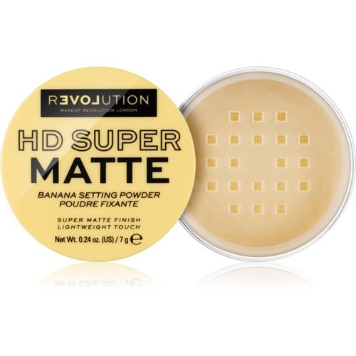 HD Super Matte polvos fijadores transparentes con efecto mate tono Banana 7 g - Revolution Relove - Modalova